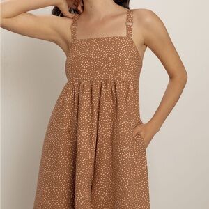 Mauve Sleeveless Square Neck Babydoll Romper